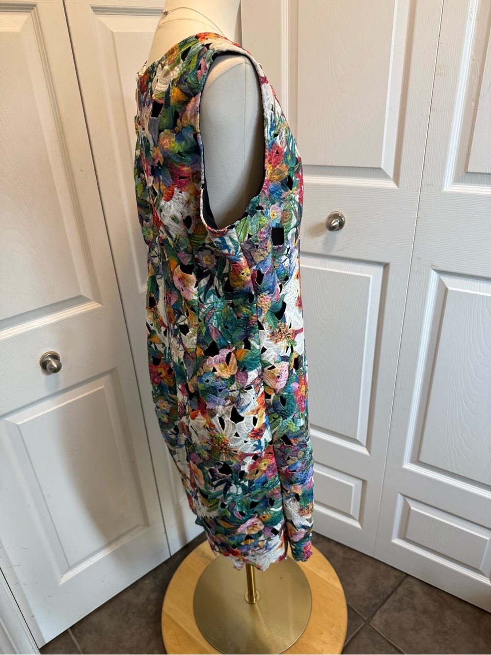 Joseph Ribkoff Multicolor Floral Lace Midi Dress - Picture 6 of 11